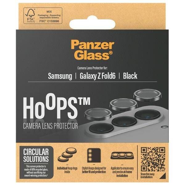 Tempered Glass 5D SAMSUNG GALAXY Z FOLD 6 PanzerGlass Hoops Camera Lens Protector Hoop Optic Rings (7373) 5715685001475