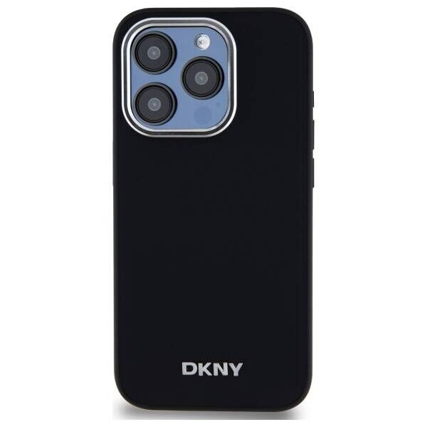 Original Case IPHONE 15 PRO DKNY Hardcase Plain Logo MagSafe (DKHMP15LPSCMCLK) black 3666339260132