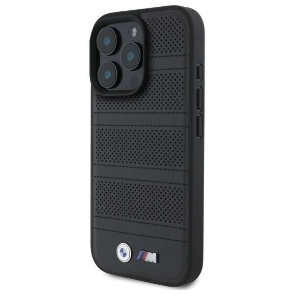 Original Case IPHONE 16 PRO MAX BMW Hardcase M Perforated & Stitched Line MagSafe (BMHMP16X23PUSPK) black 3666339324230