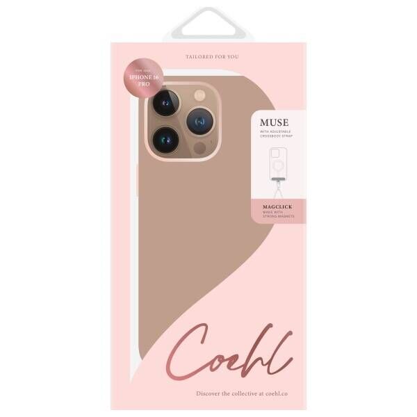 Case IPHONE 16 PRO UNIQ Coehl Muse Magnetic Charging Dusty Nude brown 8886463690543