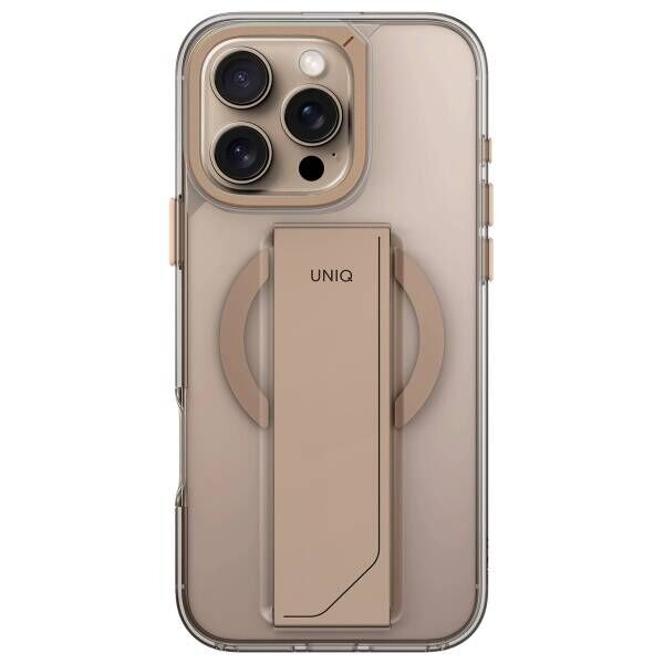 Case IPHONE 16 PRO UNIQ Heldro Max Magclick Charging Taupe gold 8886463689790