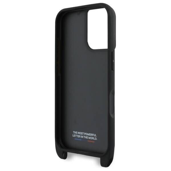 Original Case IPHONE 16 PLUS BMW Hardcase M Edition Carbon Stripe & Strap (BMHCP16M23PSCCK) black 3666339324292