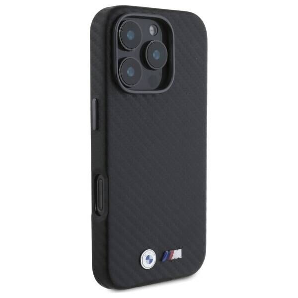 Original Case IPHONE 16 PRO MAX BMW Hardcase Carbon Wrapped Metal (BMHCP16X23PUFWC) black 3666339312176