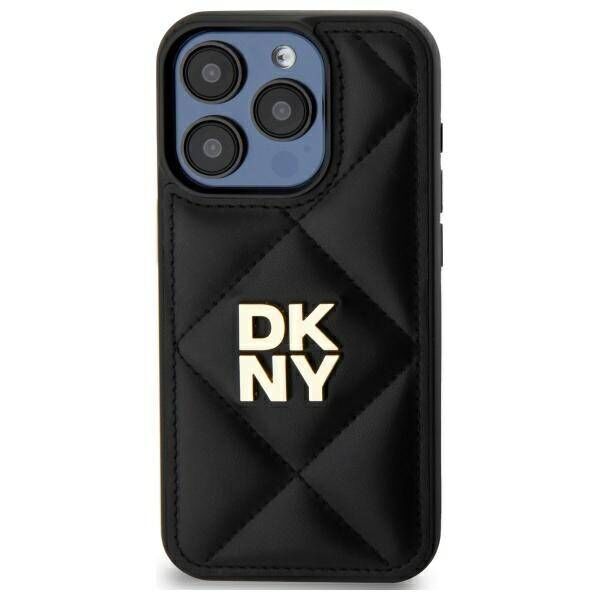 Original Case IPHONE 15 PRO DKNY Quilted Stack Logo (DKHCP15LPQDSLK) black 3666339260972