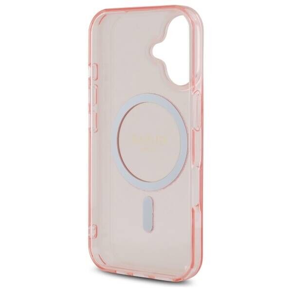 Original Case IPHONE 16 Guess Hardcase IML Glitter Circle MagSafe (GUHMP16SHFGEREP) pink 3666339307851