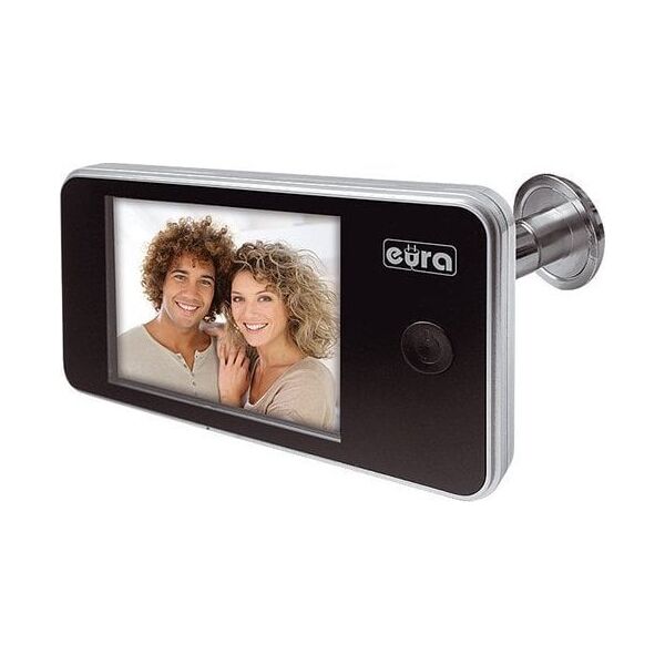 Eura Wideo-wizjer do drzwi EURA VDP-01C1 ERIS SREBRNY 3,2'' LCD