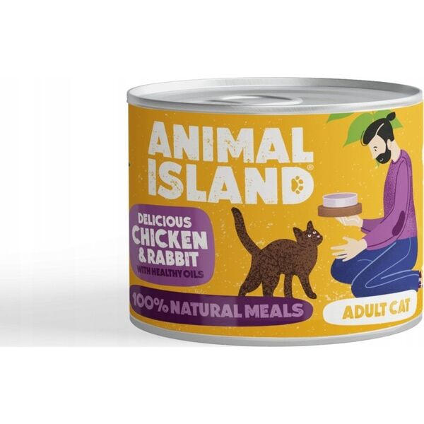 Animal Island ANIMAL ISLAND Kurczak i królik - Karma mokra dla kotów - 200g