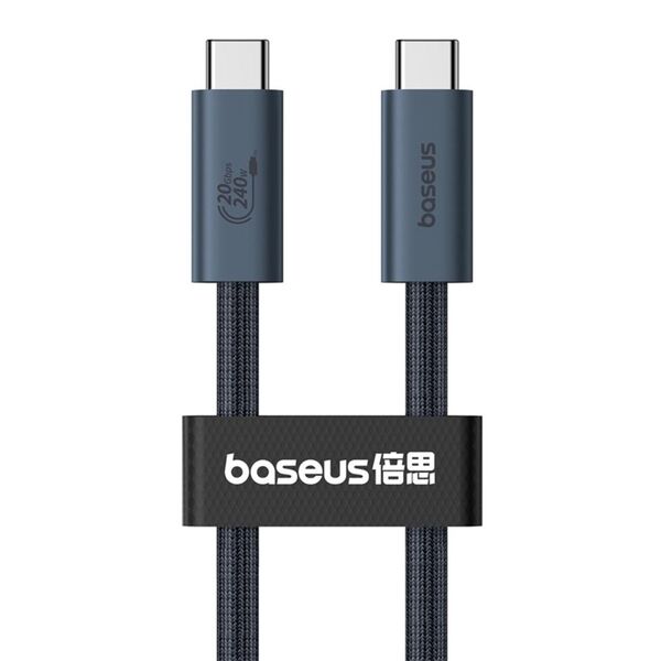 Baseus Flash 2 USB4 Full-Featured Charging Cable USB-C to USB-C 240W 5.9ft Cluster Black 6932172657680