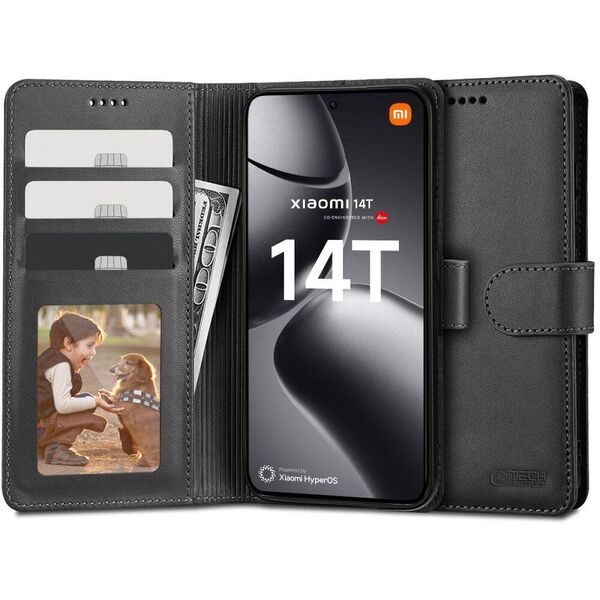 Case XIAOMI 14T Tech-Protect Wallet black 5906302371129