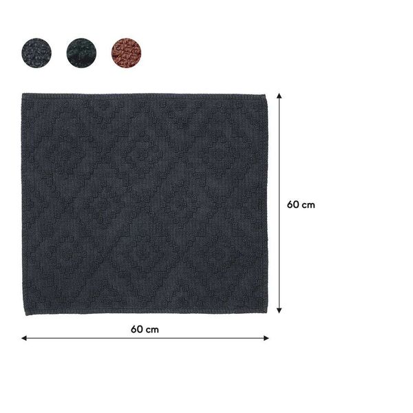 Aztec 60x60 dark grey πατάκι μπάνιου Sealskin