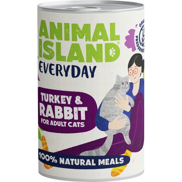 Animal Island ANIMAL ISLAND Indyk i królik - Karma mokra dla kotów - 400g