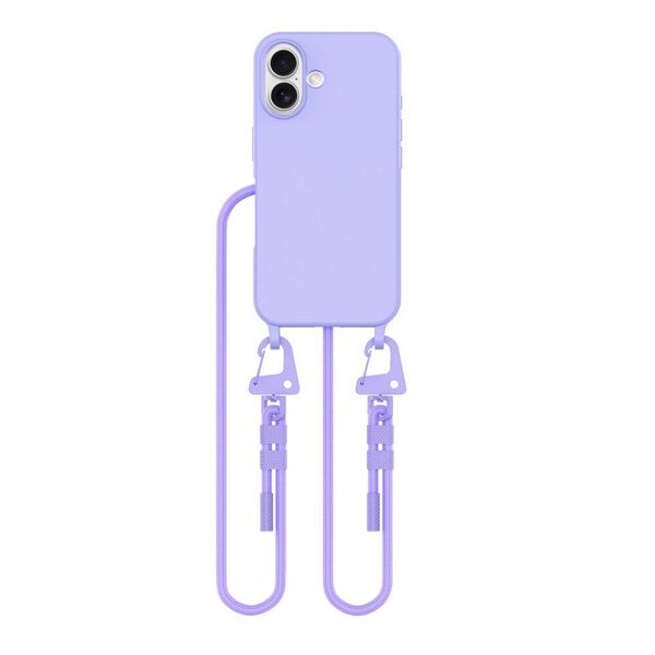 Case IPHONE 16 Tech-Protect Magnecklace MagSafe lavender 5906302375905