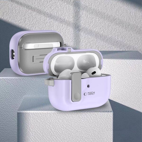 Case APPLE AIRPODS PRO 1 / 2 Tech-Protect Slim Hook lavender 5906302376254