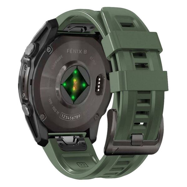 Strap for GARMIN FENIX 5S / 5S PLUS / 6S / 6S PRO / 7S / 8 (43MM) Tech-Protect Silicone Military green 5906302377268