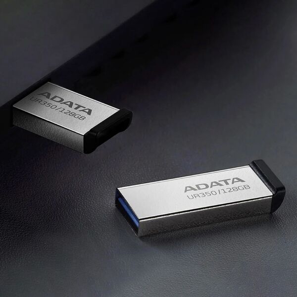 Adata Memory Stick 128GB, USB 3.2 - Adata (UR350-128G-RSR/BK) - Grey 4711085945136 έως 12 άτοκες Δόσεις