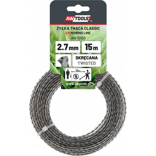 AWTools AWTOOLS ŻYŁKA TNĄCA CLASSIC 2,7x15m/SKRĘCANA 14089684 5903678612917