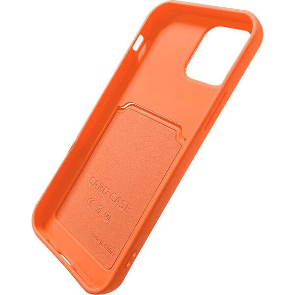 Hurtel Card Case silikonowe etui portfel z kieszonką na kartę dokumenty do Samsung Galaxy S21 Ultra 5G czerwony 9599240 9145576229163