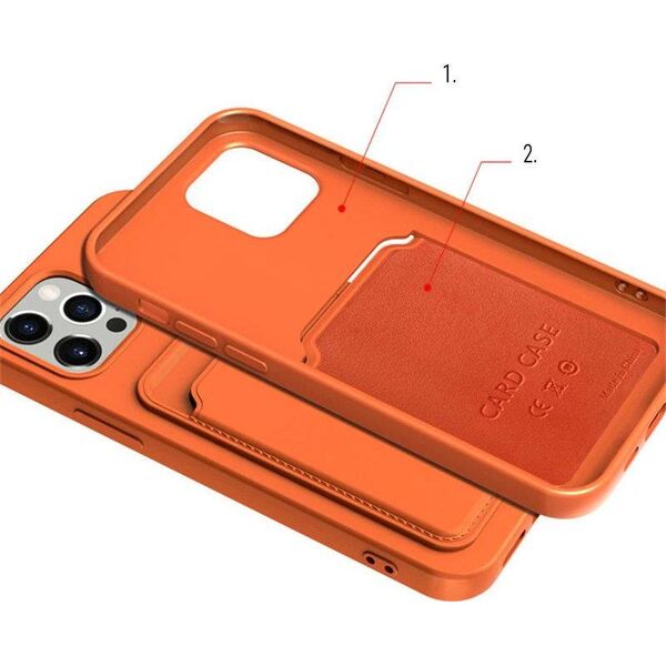 Hurtel Card Case silikonowe etui portfel z kieszonką na kartę dokumenty do Xiaomi Redmi Note 10 / Redmi Note 10S czarny 9599289 9145576229651