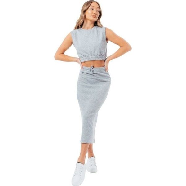 Justhype Justhype Sweat Midi Skirt Loungewear Set LABON007 szary 8 9612531 5057896728353