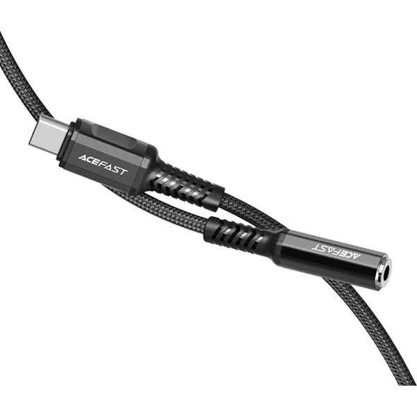 Adapter USB Acefast C1-07 black USB-C - Jack 3.5mm Czarny  (6974316280606) 10119027 6974316280606