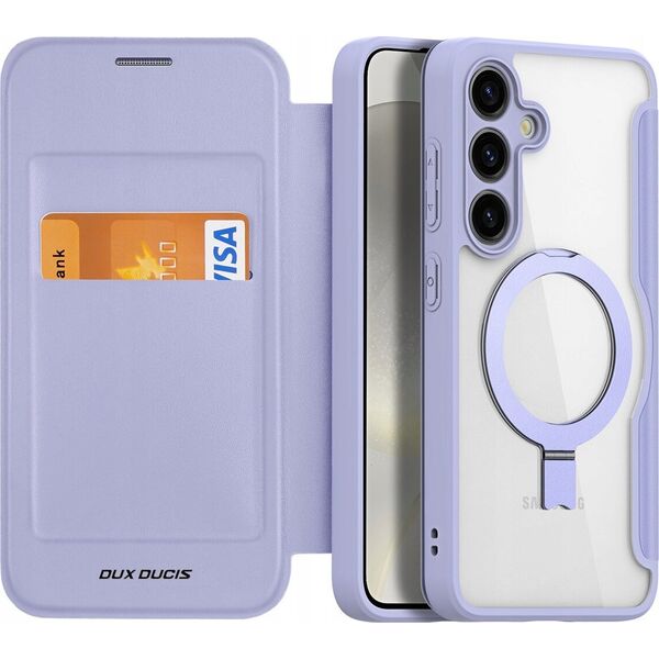 Dux Ducis Etui Dux Ducis Skin X Pro z magnetycznym ringiem / podstawką do Samsung S24 - fioletowe 13249839 6934913020647