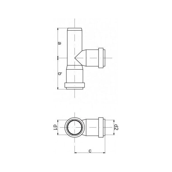 AQUER Trójnik Aquer T32/90 BI PP 32/32/90 biały 13496624 5908241622676