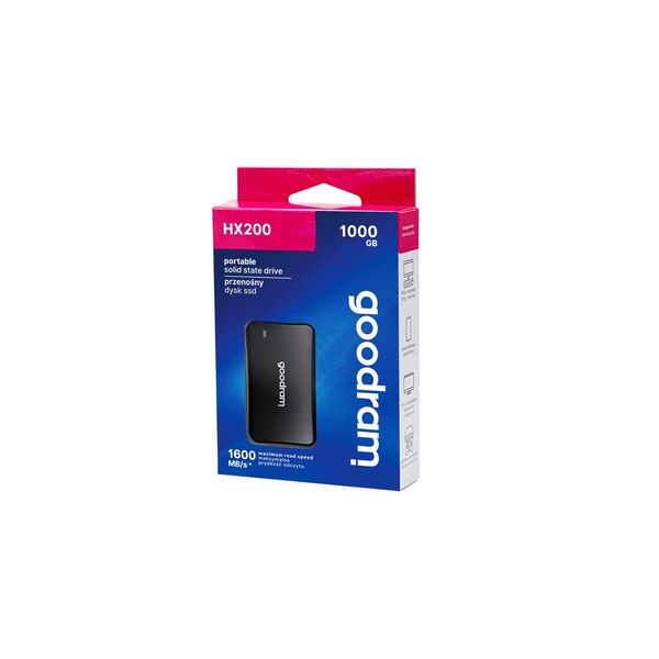 Goodram External SSD Drive HX200 1TB Black 5908267966334