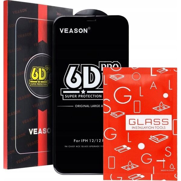 Szkło Hartowane 6D Pro Veason Glass - do Motorola G34 czarny 14041374 5903396293191