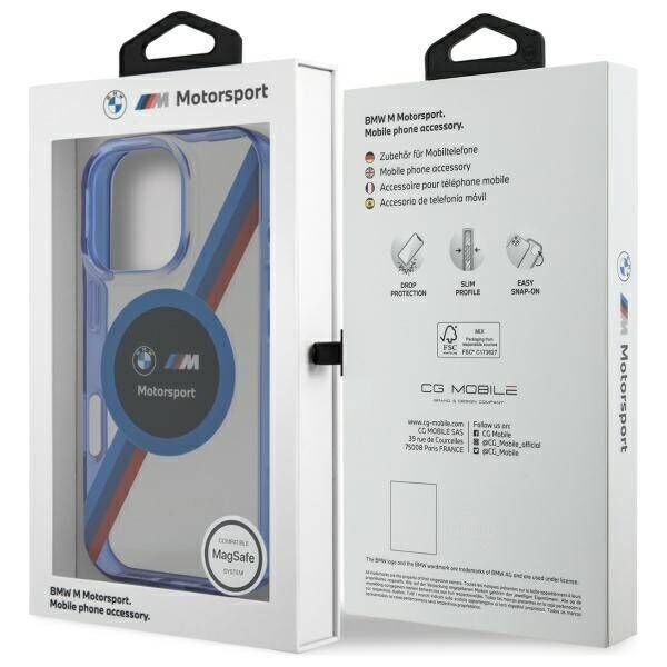 Original Case IPHONE 16 PRO MAX BMW Hardcase Motosport IML Circle MagSafe (BMHMP16X23HTPUT) transparent 3666339325596