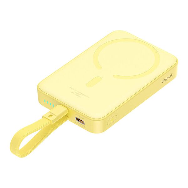 Baseus MagSafe External Battery Pack, USB-C, 10000mAh, 20W - Baseus Magnetic Mini (P10022109Y23-00) - Yellow 6932172642723 έως 12 άτοκες Δόσεις