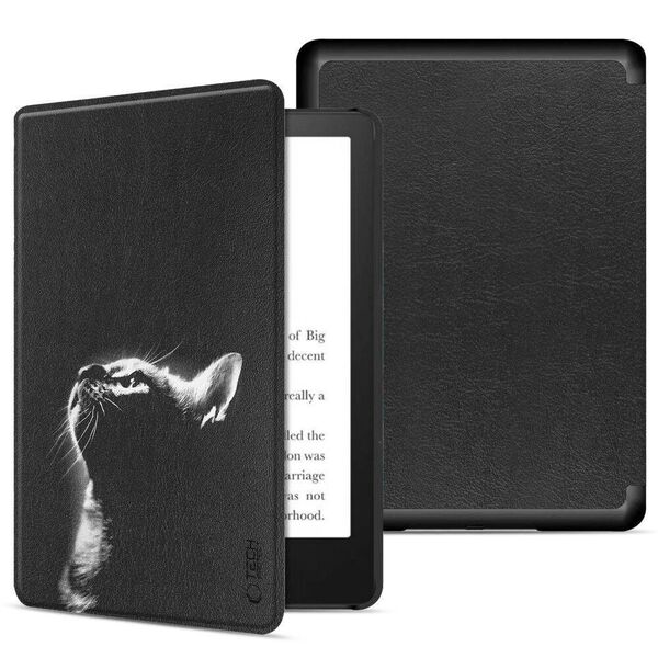 Case KINDLE 11 / 12 / 2022-2024 Tech-Protect SmartCase Black Cat 5906302372911