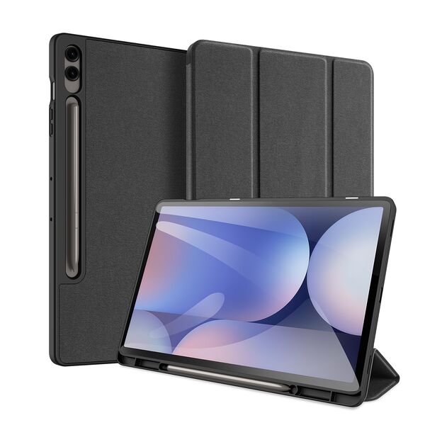 Dux Ducis Domo PU Leather Case with Stand for Samsung Tab S10+ / S9+ / S9 FE+ - Black 6934913000762