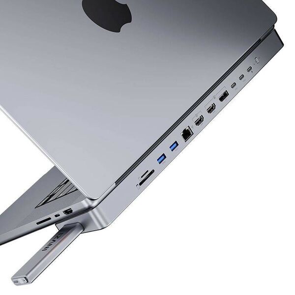 USB-C docking station / Hub for MacBook Pro 16" INVZI MagHub 12in2 with SSD tray (gray) 744252199869