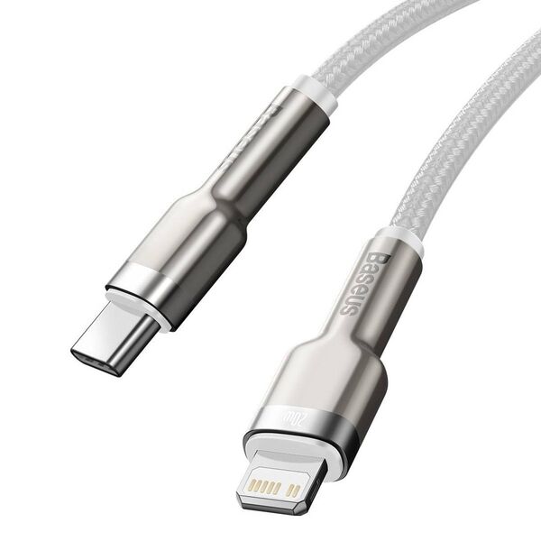 USB-C cable for Lightning Baseus Cafule, PD, 20W, 1m (white) 6953156202078