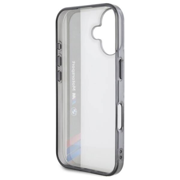 Original Case IPHONE 16 BMW Hardcase Motosport IML Vertical Stripe (BMHCP16S23HTFEG) gray 3666339325442