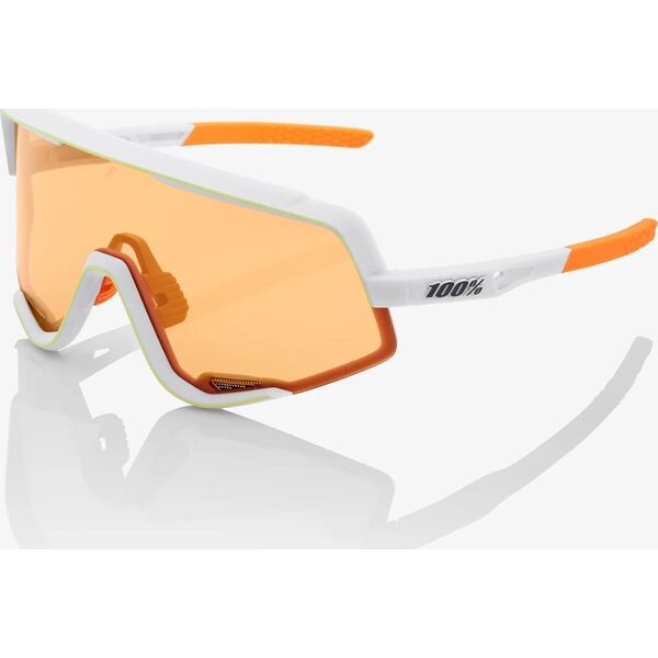 100% Okulary 100% GLENDALE Soft Tact Oxyfire White - Persimmon Lens (Szkło Pomarańczowe) (NEW 2021)