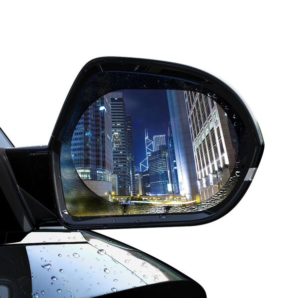 Baseus 0.15mm Rainproof Film for Car Rear-View Mirror (Oval 2 pcs/pack 135*95mm)Transparent 6953156297081