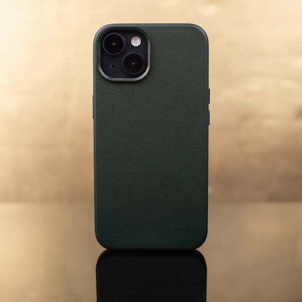 Mag Leather case for iPhone 16 Pro 6,3&quot; dark green 5906961924834