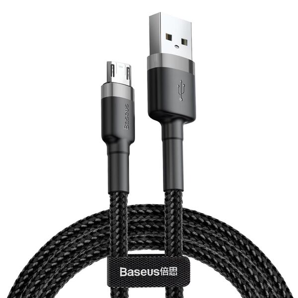 Baseus cable Cafule USB - microUSB 0,5 m 2,4A gray-black 6953156280304