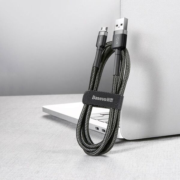 Baseus cable Cafule USB - microUSB 0,5 m 2,4A gray-black 6953156280304