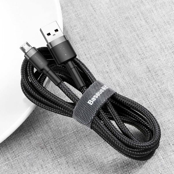 Baseus cable Cafule USB - microUSB 0,5 m 2,4A gray-black 6953156280304