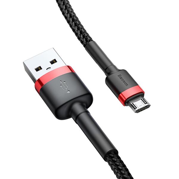 Baseus cable Cafule USB - microUSB 3,0 m 1,5A red-black 6953156296381