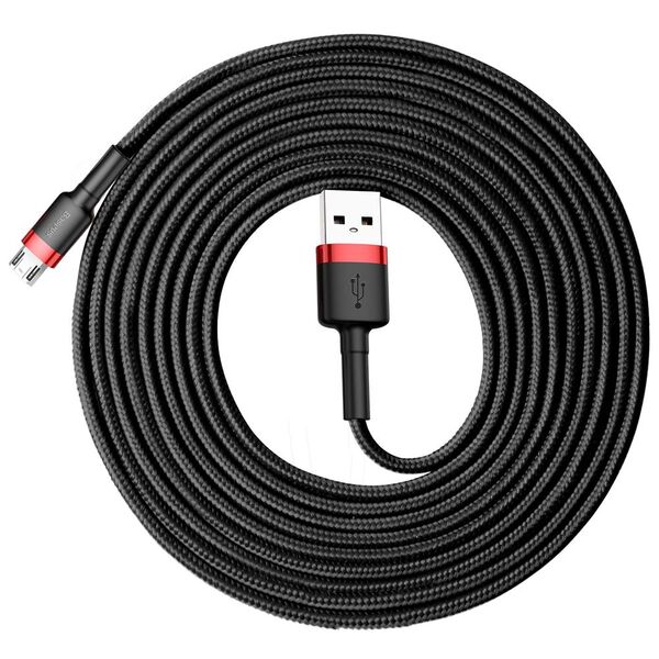 Baseus cable Cafule USB - microUSB 3,0 m 1,5A red-black 6953156296381