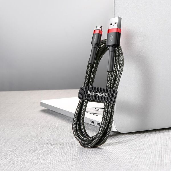 Baseus cable Cafule USB - microUSB 3,0 m 1,5A red-black 6953156296381