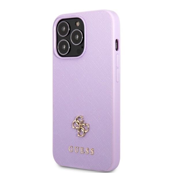 Guess case for iPhone 13 Pro Max 6,7&quot; GUHCP13XPS4MU purple hardcase Saffiano 4G Small Metal Logo 3666339048075