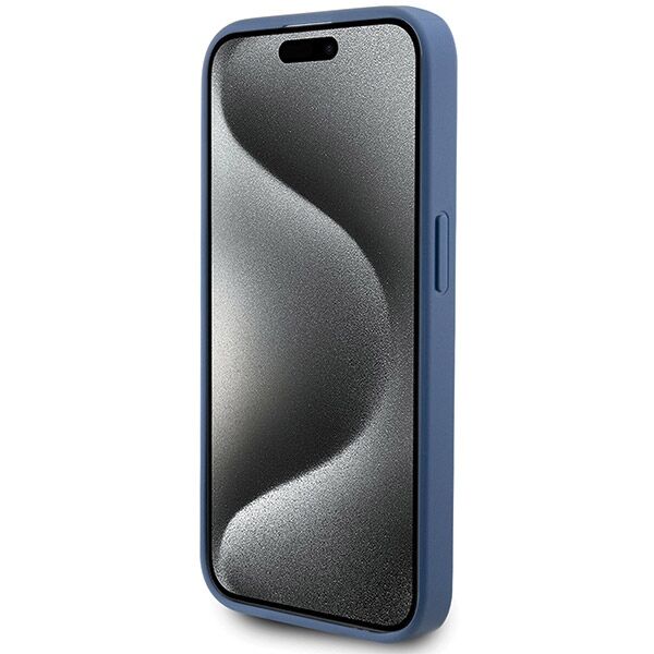 Guess case for iPhone 14 Pro Max 6,7&quot; GUHMP14XG4GFRB blue HC MAGSAFE PU 4G RING CLASSIC LOGO 3666339226596