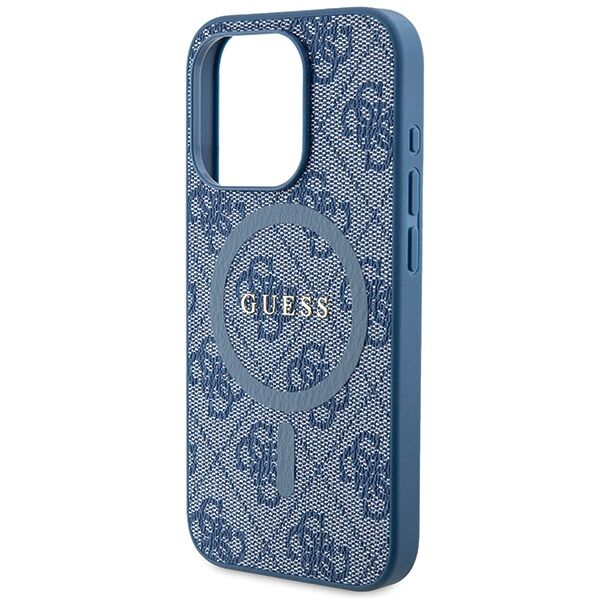 Guess case for iPhone 14 Pro Max 6,7&quot; GUHMP14XG4GFRB blue HC MAGSAFE PU 4G RING CLASSIC LOGO 3666339226596