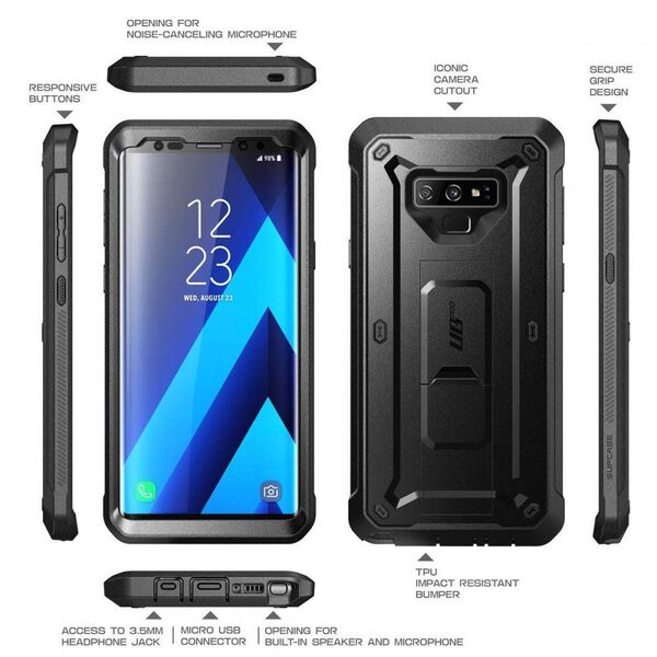 Supcase Husa pentru Samsung Galaxy Note 9 - Supcase Unicorn Beetle Pro - Black 0843439101937 έως 12 άτοκες Δόσεις