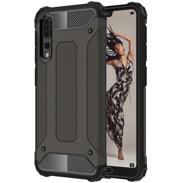 Techsuit Husa pentru Huawei P20 Pro - Techsuit Hybrid Armor - Black 5949419061019 έως 12 άτοκες Δόσεις