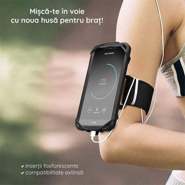 Supcase Husa brat alergare universala telefon - Supcase Armband - Negru 0843439105461 έως 12 άτοκες Δόσεις